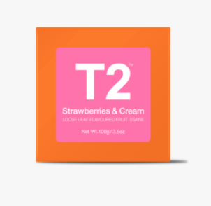T2 Loose Leaf Strawberries and Cream 100g Gift Cube