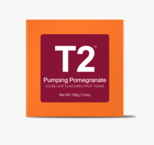 T2 Tea Bag Pumping Pomegranate 25pk Gift Cube