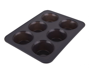 Daily Bake 6 Cup Silicone Jumbo Muffin Pan - Charcoal
