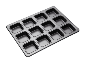 MasterCraft Heavy Base 12 Cup Square Brownie Pan
