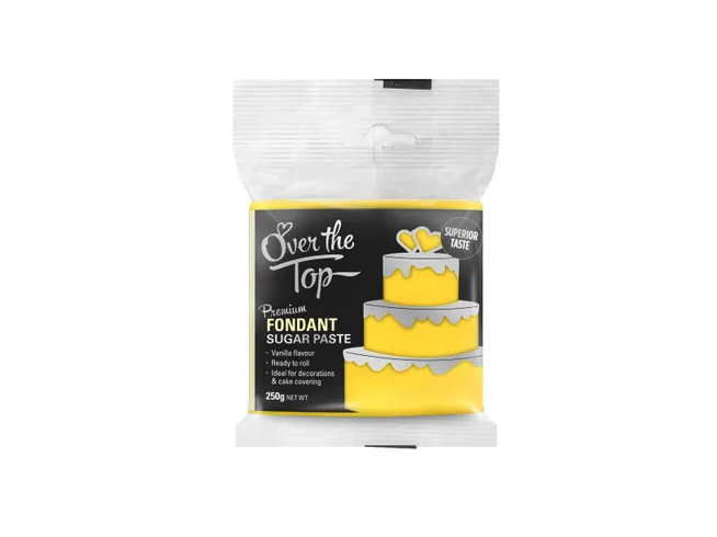 Over The Top Fondant Sun Yellow 250g