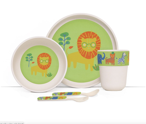 Penny Scallan Bamboo Mealtime Dinner Set with Cutlery - Wild Things