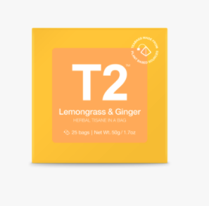 T2 Tea Bag Lemongrass and Ginger 25pk Gift Cube