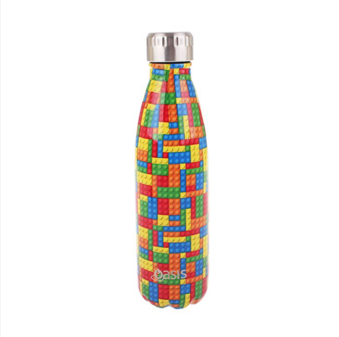 Oasis Stainless Steel Insulated Drink Bottle 500ml - Bricks *