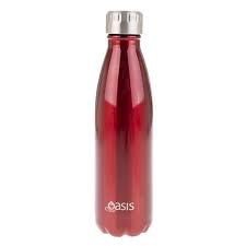 Oasis Stainless Steel Insulated Drink Bottle 500ml - Red *