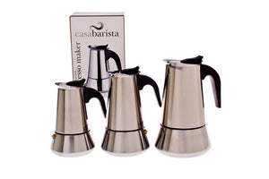 Casabarista Roma Stainless Steel Espresso Maker 10 Cup