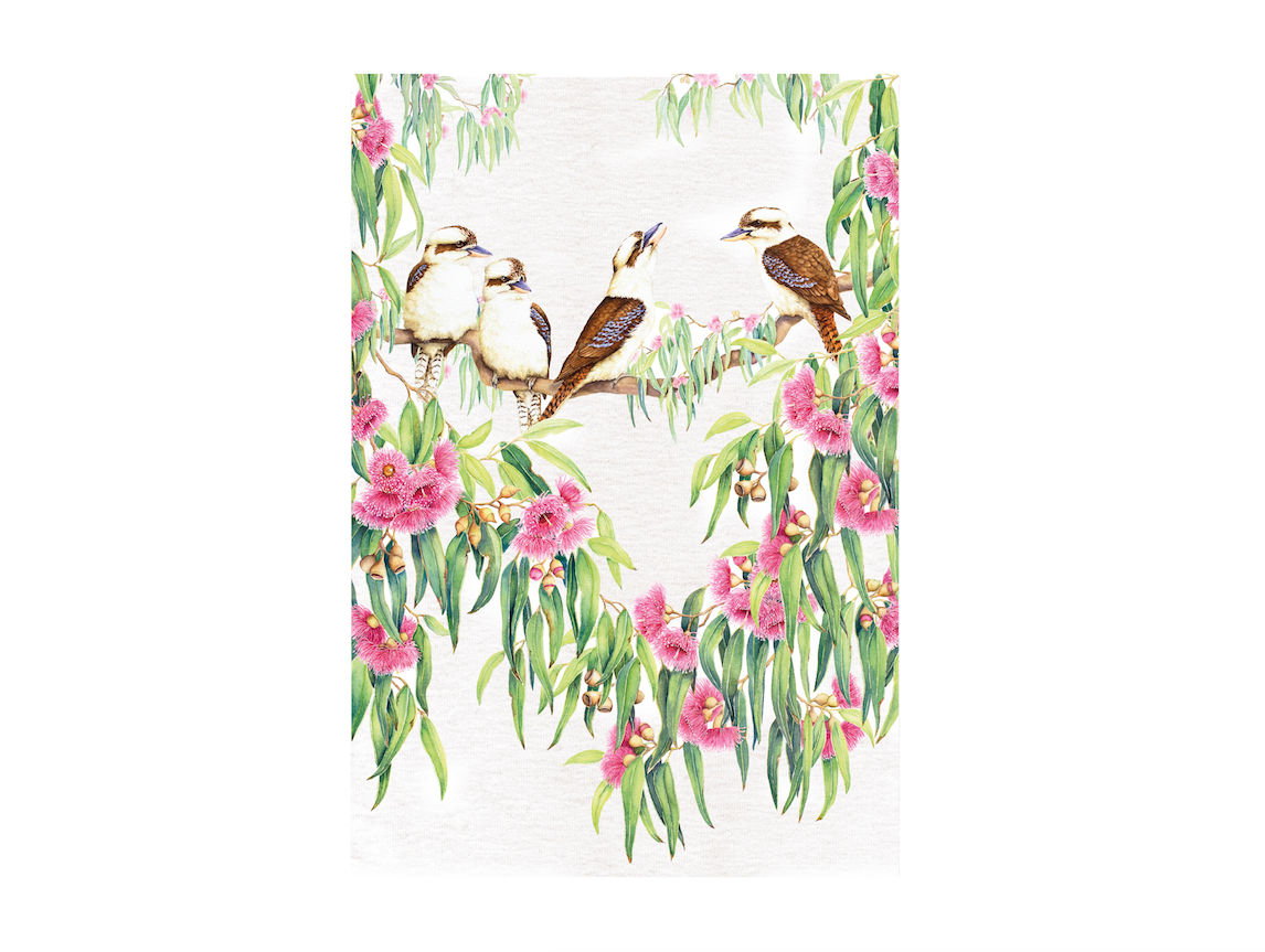 Maxwell & Williams Royal Botanic Gardens - Garden Friends Tea Towel 50x70cm Kookaburra *