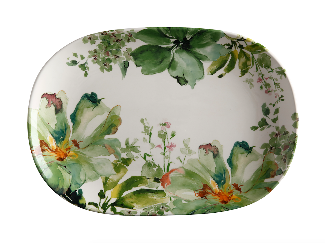 Casa Domani Botanical Oval Platter 40x28cm*