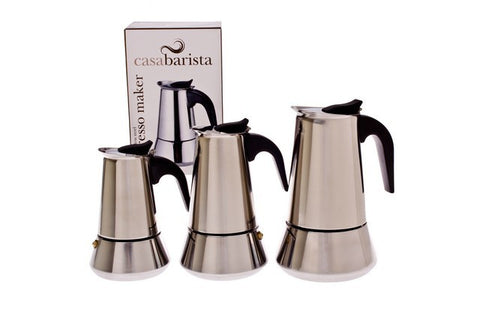 Casabarista Roma Stainless Steel Espresso Maker 6 Cup