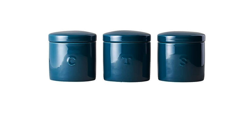 Maxwell & Williams Epicurious Canister 600mL Set of 3 - Teal *