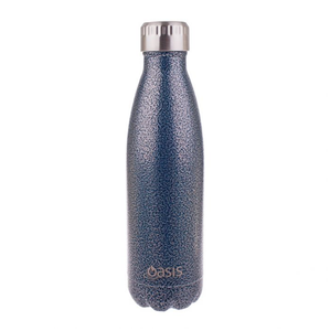Oasis Stainless Steel Insulated Drink Bottle 500ml - Blue Hammertone *