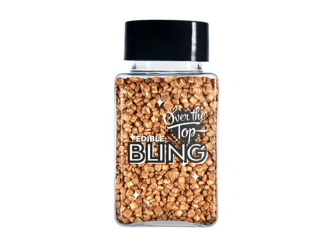 Over The Top Edible Bling Sanding Sugar Pearl Gold 80g