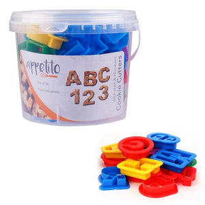 Appetito Alphabet & Number Cookie Cutters Set of 36