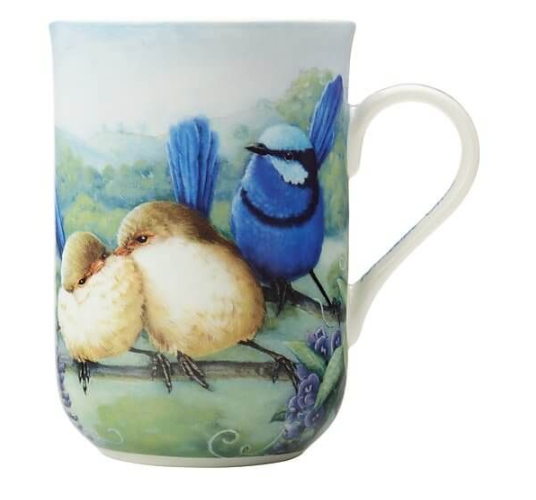 Maxwell & Williams Birds of Australia Katherine Castle 10 Year Anniversary Mug 300ml - Splendid Fairy Wren