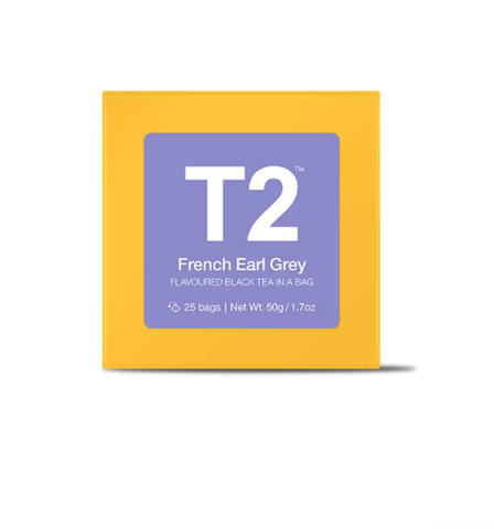 T2 Tea Bag French Earl Grey 25pk Gift Cube