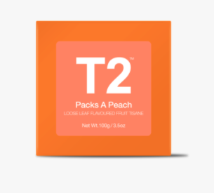 T2 Loose Leaf Packs a Peach 100G Gift Cube
