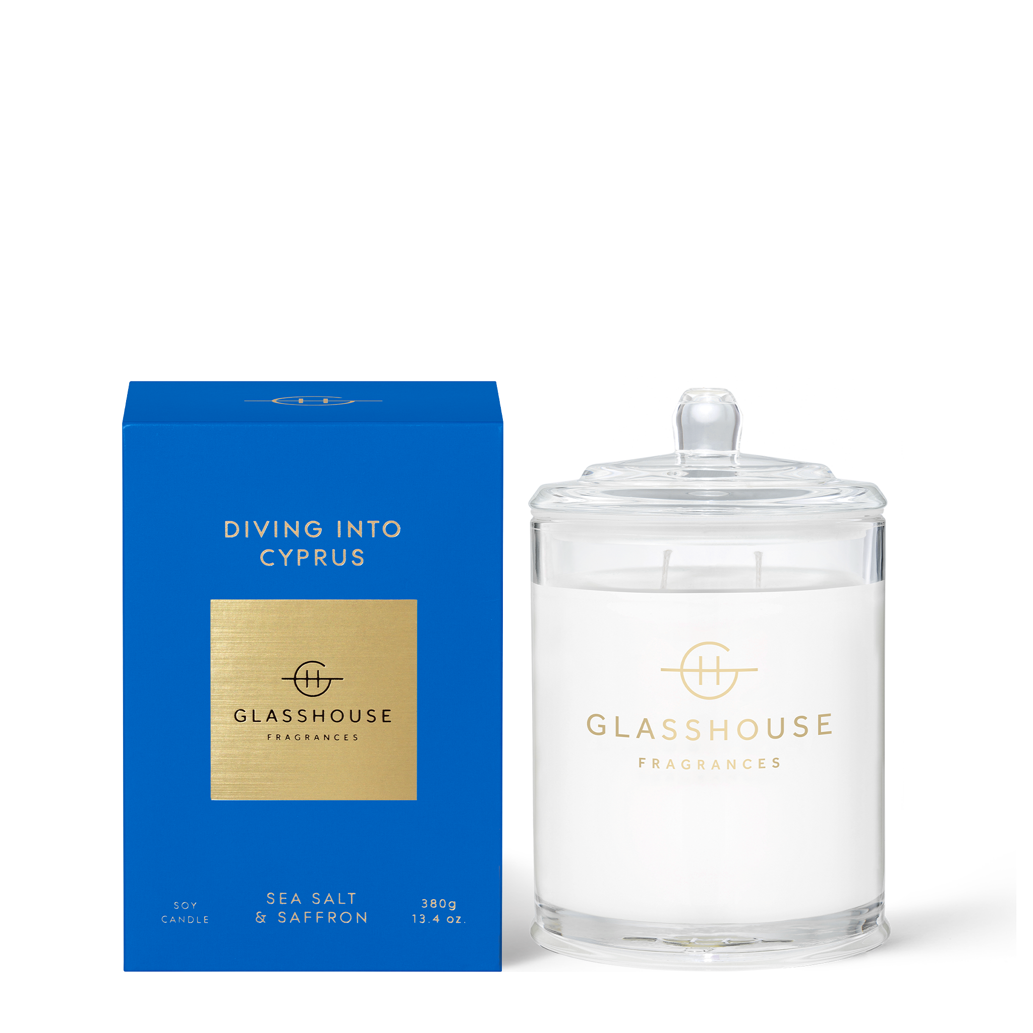 Glasshouse Diving Into Cyprus 380G Candle