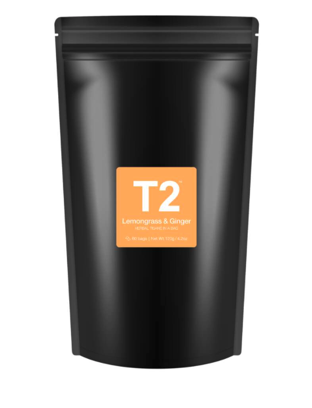 T2 Tea Bag Lemongrass and Ginger 60pk Foil Packaging
