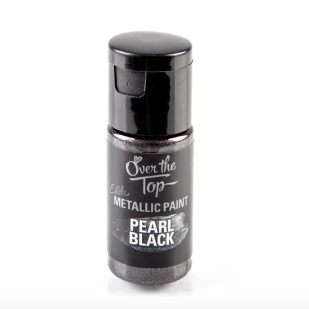 Over The Top Edible Metallic Paint Pearl Black
