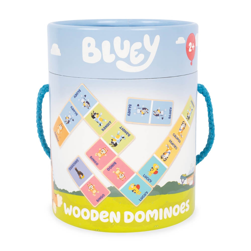 Bluey Wooden Dominoes Game