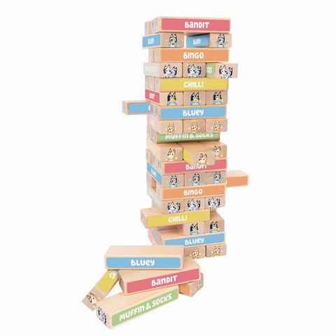 Bluey Wooden Tumbling Tower Game