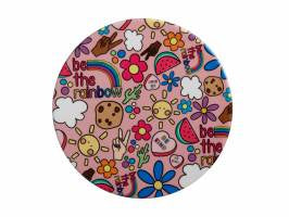 Maxwell & Williams  Kasey Rainbow Be Kind Ceramic Coaster 10cm - Rainbow*