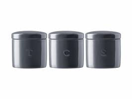 Maxwell & Williams Epicurious Canister 600ml Set of 3 Grey*