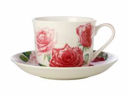 Maxwell & Williams Katherine Castle Floriade Breakfast Cup & Saucer 480ML Gift Boxed - Roses