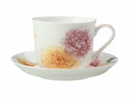 Maxwell & Williams Katherine Castle Floriade Breakfast Cup & Saucer 480ML Gift Boxed - Carnations