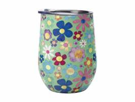 Maxwell & Williams  Kasey Rainbow Be Kind Double Wall Insulated Tumbler 350ML - Flowers*