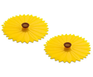 Charles Viancin Sunflower Silicone Suction Drink & Can Lid - 10cm
