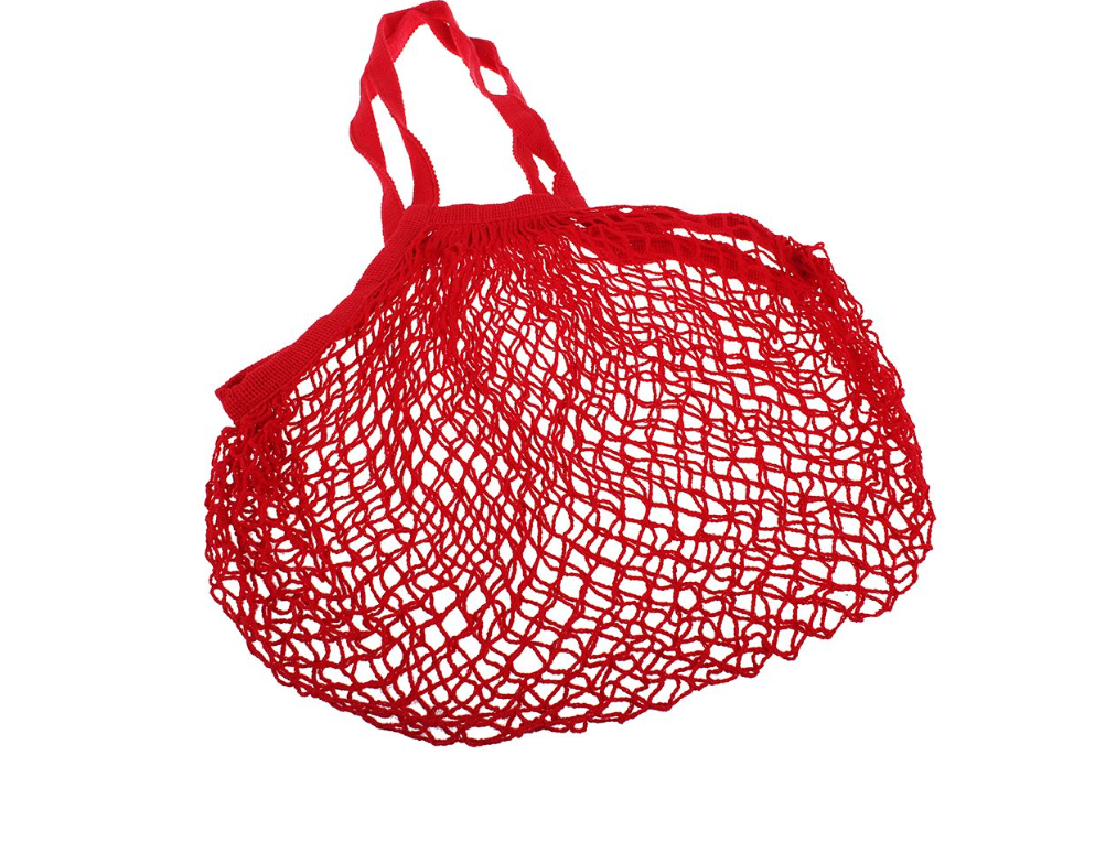 Sachi Cotton String Bag Long Handle - Red