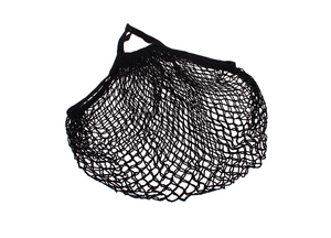 Sachi Cotton String Bag Short Handle - Black