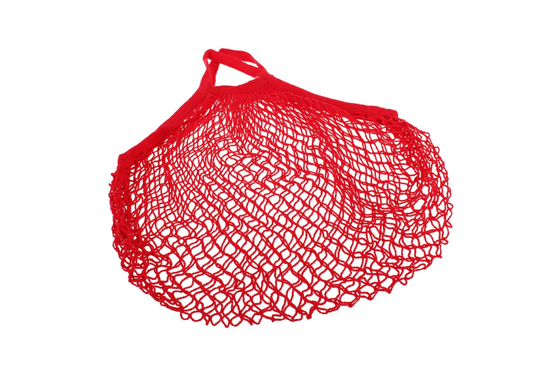 Sachi Cotton String Bag Short Handle - Red