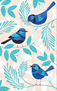 All Gifts Australia Tea Towel - Blue Wren