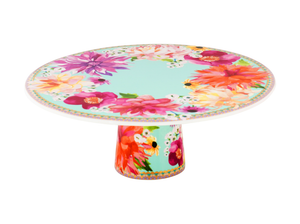 Maxwell & Williams Teas & C's Dahlia Daze Footed Cake Stand 28cm Sky Gift Boxed