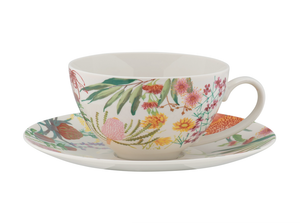 Maxwell & Williams Royal Botanic Gardens Native Blooms Coupe Breakfast Cup & Saucer 400ML