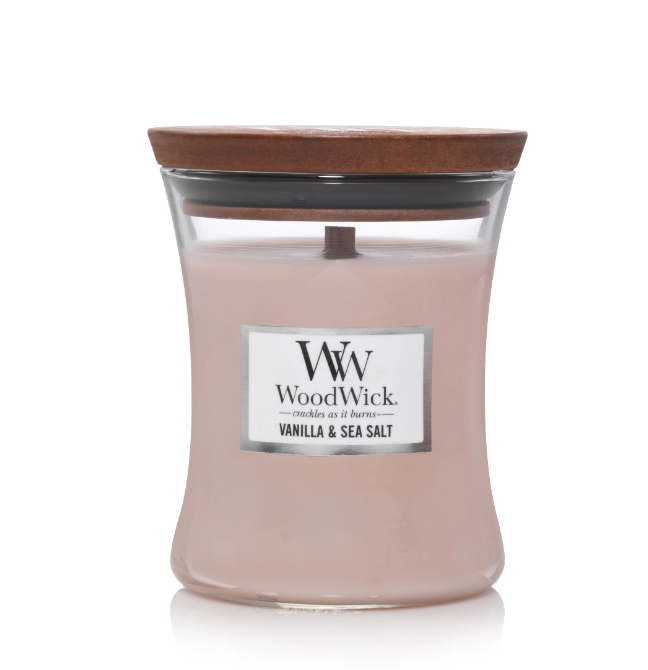 WoodWick Candle 275g Vanilla & Sea Salt