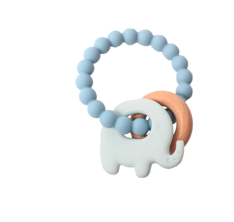 Splosh Baby Silicone Elephant Teether Blue