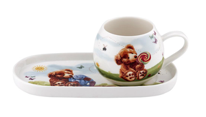 Ashdene Honey Pot Bear & Frankie Mug & Plate Set
