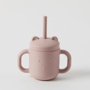 Nordic Kids Henny Silicone Sippy Cup with Straw - Musk