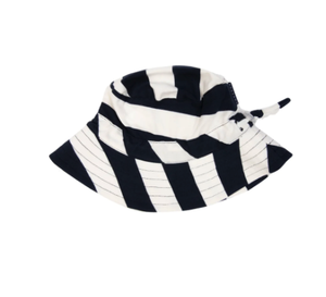 Korango Striped Cotton Sun Hat - Navy Stripe