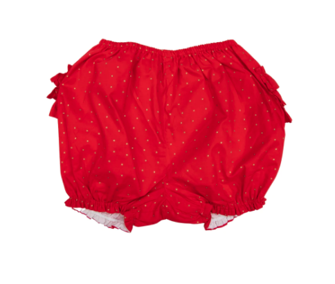 Korango Gold Spot Frill Short - Red