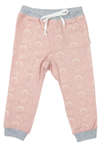 Korango Unicorns & Rainbows AOP Cotton Pant - Pink