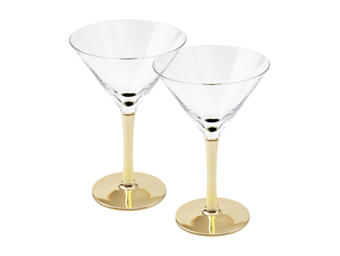 Maxwell & Williams  Everleigh Martini Glass 170ML Set of 2 Gold Gift Boxed
