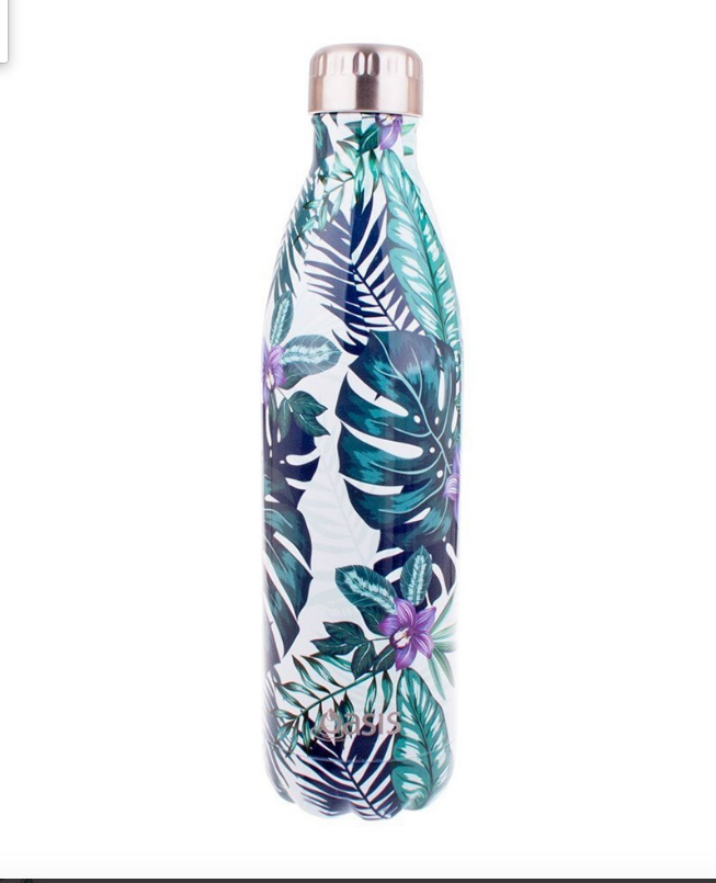 Oasis Stainless Steel Insulated Drink Bottle 750ml - Tropical Paradise *