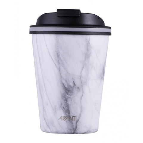 Avanti Stainless Steel Go Cup 280ml - White Marble