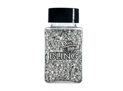 Over The Top Edible Bling Sanding Sugar Pearl Silver 80g
