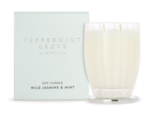 Peppermint Grove 370G Candle - Wild Jasmine & Mint