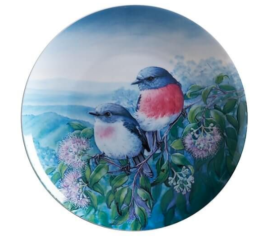 Maxwell & Williams Birds of Australia Katherine Castle 10 Year Anniversary Plate 20cm - Rose Robin